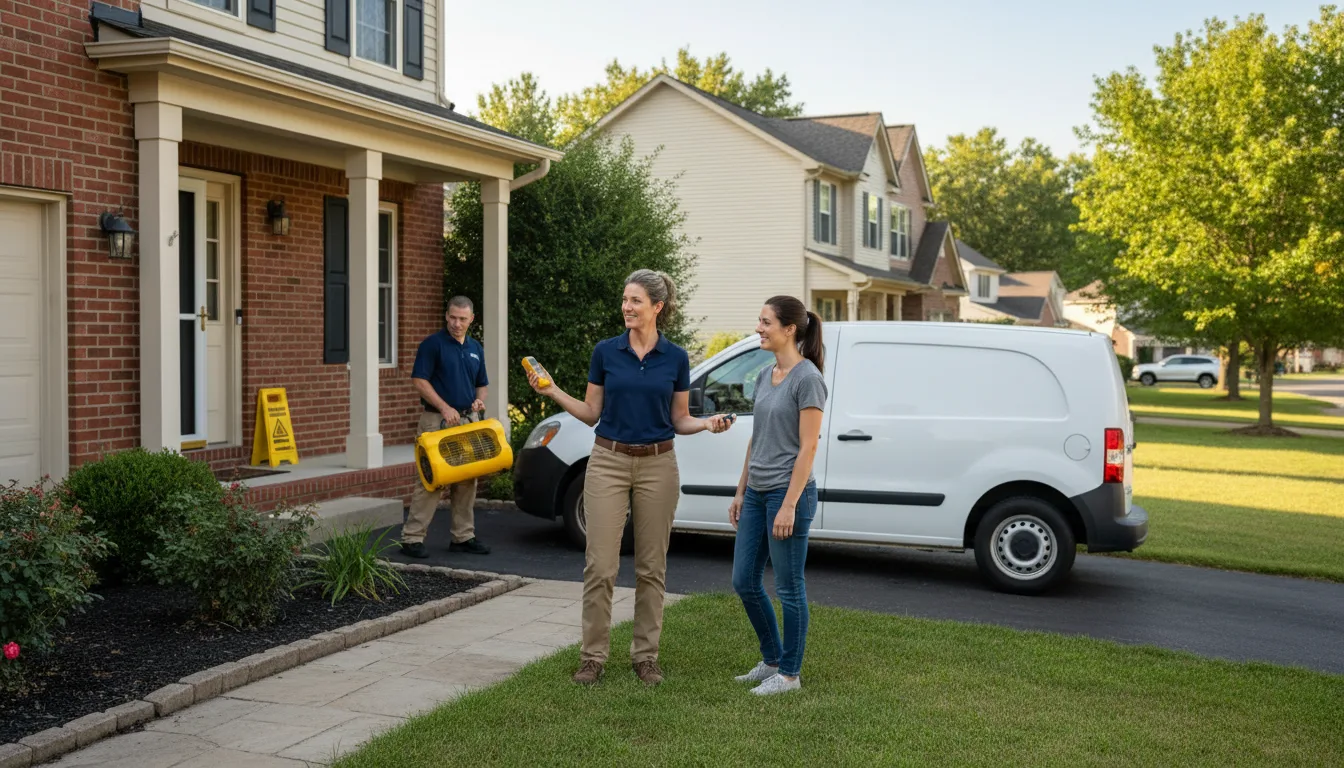 Water restoration image for Dehumidification And Cleanup Services in Long Island, KS